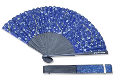 China Open Grootte 14,96“ Hand - gehouden Vouwend de Blauwe Douane die van Ventilatorsnavi Handventilators vouwen Te koop