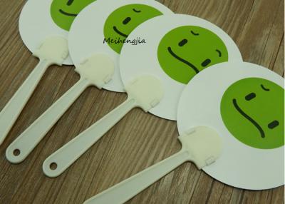 China Durable Expression face PP Hand Fan Plastic Sticks Advertising Customised Logo Printed for sale