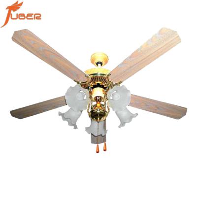 China With Light Modern Decorative 3 Speed ​​Ceiling Fan Propeller Commercial Wood Ceiling Fan With Light For Living Room for sale