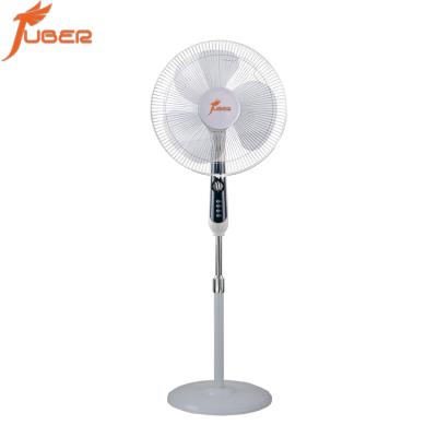 China Hot And Cold Hotel Stand Fan 16inch Electric Stand Fan With 3 Blades Commercial Portable Floor Fans for sale