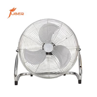 China Hotel 16 Inch Metal Floor Fan With 3 Aluminum Blades High Velocity Electric Metal Floor Fan for sale