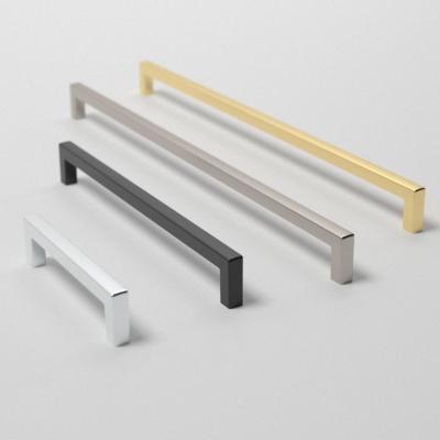 China Zamak Easy Installation Square Cheap Kitchen Furniture Bedroom Cabinet Drawer Long Bar Pulls And Handles for sale