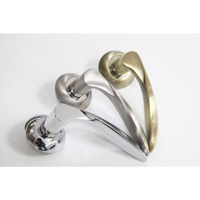 China Modern Design Modern Fancy Door Aluminum Interior Lever Handle For Bedroom for sale