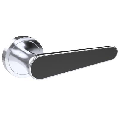 China PERFECT QUALITY Custom Shower Door Pull Handle With Lock Black Door Handle Lever for sale