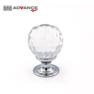 China Modern Good Quality Decorative Acrylic Crystal Drawer Door Room Shower Crystal Glass Aluminum Clear Handle And Knob for sale