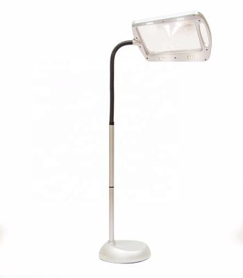 China Modern Balanced Spectrum Lit Magnification Magnifier Floor Lamp Ultra Bright Full Leaf LED for sale