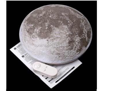 China Romantic Creative Decoraion Automatic LED Wall Moon Lamp With Remote Control Moon Light Wall Relaxing Healing Indoor Light For Kids Bedroom Gift for sale