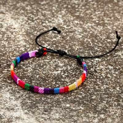 China Colorful Beach BOHEMIA Anklets Boho Surfer Rope Bracelet Handmade Adjustable Chain Jewelry For Unisex for sale