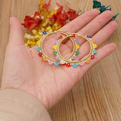 China BOHEMIA Fashion Circle Charm New Korean Women Earrings Ladies Statement Earrings for sale