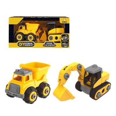 China DIY Assembly Truck Toy Dump Car For Kids Engineering Assembly Toys for sale