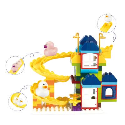 China COGO 137 PCS Paradise Construction Toy Jumping Duck Track Bricks Building Blocks Toys For Children for sale