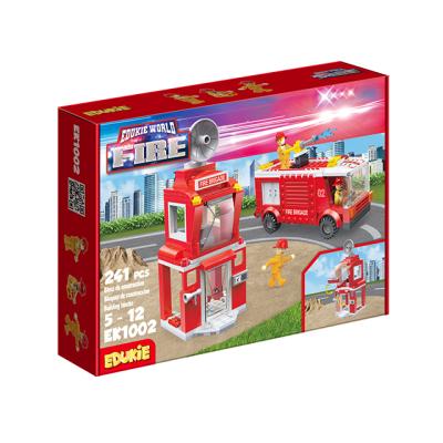 China Building Toy Wholesale Fire Truck Rescue Rescue Set To Light Building Blocks Bricks Kids Educational Toys For Sale for sale