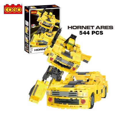 China Hot Sale 544 Toy COGO Construction PCs Mecha Warrior Child Educational Plastic Building Block Toys for sale