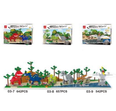 China Hot Selling Toy Building Blocks Dinosaur Series World Building Blocks Diy Toys Jurassic Mini Block Toy Building Blocks For Children for sale