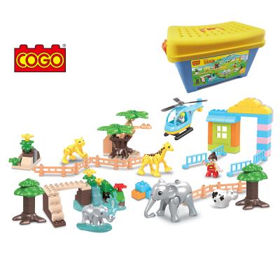 China COGO 112 PCS Building Toy Blocks Toys Plastic Enlighten Animal With Figure Building Blocks With A Box for sale