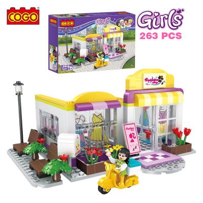 China Building Toy COGO 263pcs Girls Store Intelligence Building Blocks Toys ABS Building Brick Toys for sale