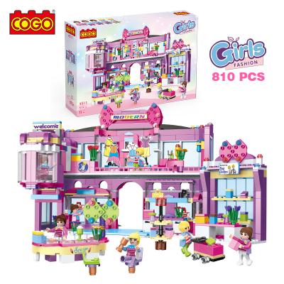 China Shopping Hypermall Fashion Girl Series Enlightened PCS DIY Building Toy COGO 810 with Figures Block Toys for Children for sale