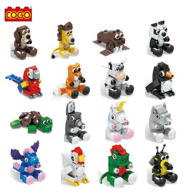 China Plastic Building Toy COGO Mini Animal Action FigureToys 3D Puzzle Building Blocks Toys for sale