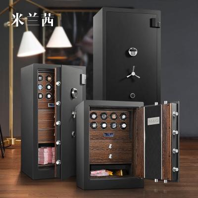 China M&Q New Induction Big Light OEM Fingerprint Biometric Watch/Money/Gun Safe With Watch Winder Induction Light for sale