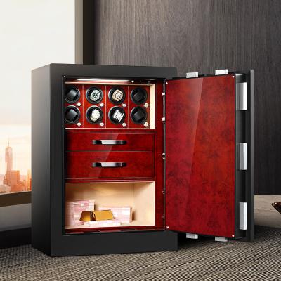 China 2021 China Induction Light New Arrival Luxury Touch Screen Japan Motor Watch Winder Wooden Safes for sale