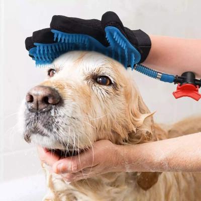 China Newest Sustainable Hot Selling High Quality High Quality Rubber Massage Brush Pet Glove Dog Bath for sale