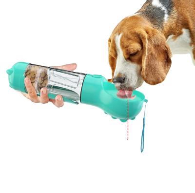 China Sustainable Multifunctional 4 in 1 Eco-Friendly Plastic Pet Dog Water Bottle for Dogs for sale