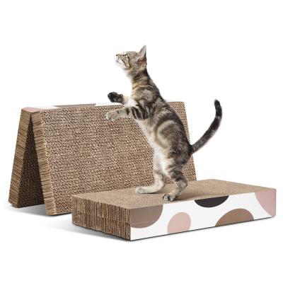 China Funny Factory 2 in1 Folding Corrugated Cat Scratcher for sale