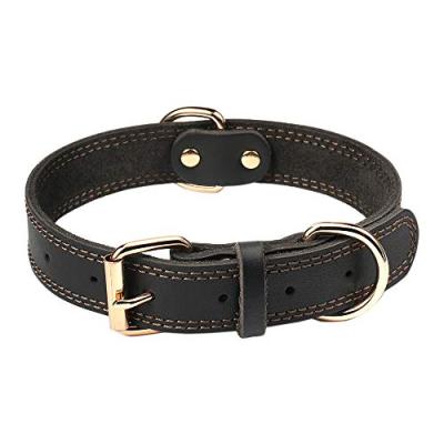 China 2021 viable hot wholesale dog collar Leather Collar De Perros for sale