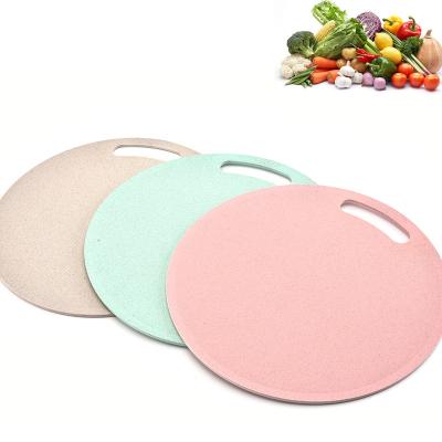 China Hot Sustainable Turned Cutting Board Kitchen Wheat Straw Cutting Board for sale