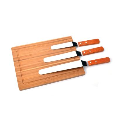 China Viable Hot Selling Cake Decorating Tool Baking Selected Icing Cake Spatula Stainless Steel Spatulas With Wooden Handle for sale