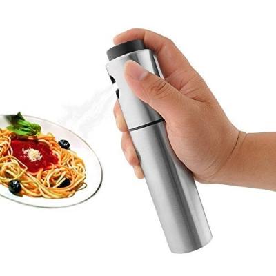 China Sustainable Kitchen Food Grade Stainless Steel Spray Oil Bottle Portable BBQ Cooking 100ml Olive Oil Sprayer for sale