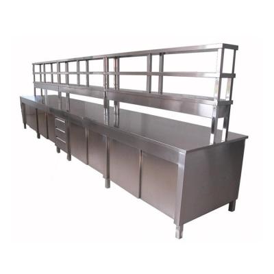 China Equipo de laboratorio de ingeniería química Banco de mesa de trabajo de acero inoxidable con grifos de gas en venta