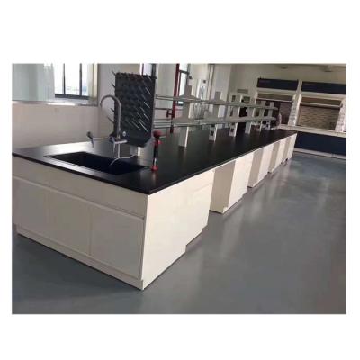 China Durable Medical Lab Furniture with Stainless Steel Worktop and Reagent Shelf Drawer for sale