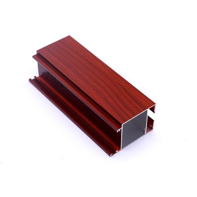 China High Corrosion-Resistance 18 Years Highest Quality Wood Custom Aluminum Grain Door Extrusion Production Experience Frame Aluminum Profiles for sale