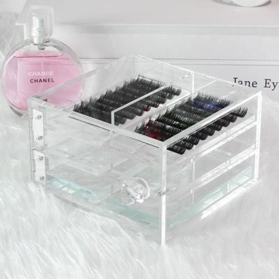 China 6/8/10 Tier 6/8/10 Tier Transparent Countertop Acrylic Storage Box For Eyelash for sale