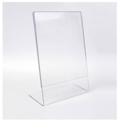 China Handmade & Eco - Friendly 8.5x11 L Style Acrylic A4 Sign Display Rack for sale