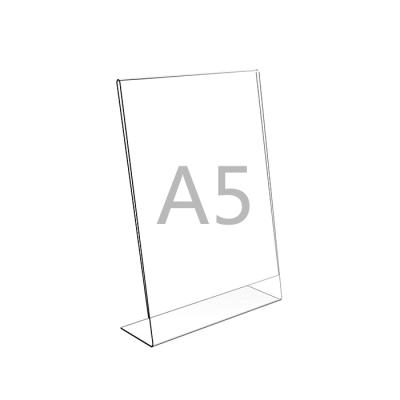 China Handmade & Eco - Friendly L Type A5 Acrylic Sign Holder Wholesale for sale