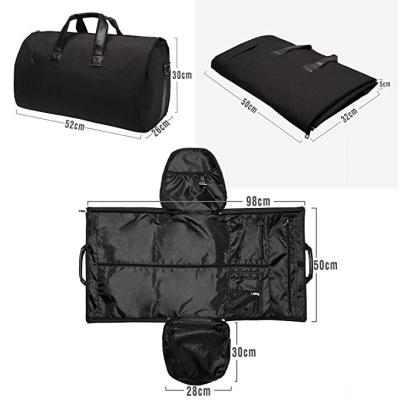 China Durable Travel Color Men Garment Bag Travel Suit Tote Duffel Bag With Shoe Compartment for sale