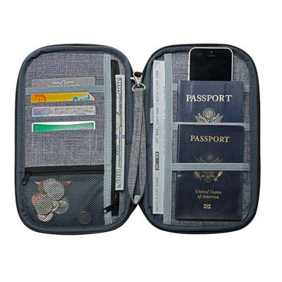 China Recyclable High Quality Nylon RFID Travel Passport Holder Wallet Waterproof Rfid for sale