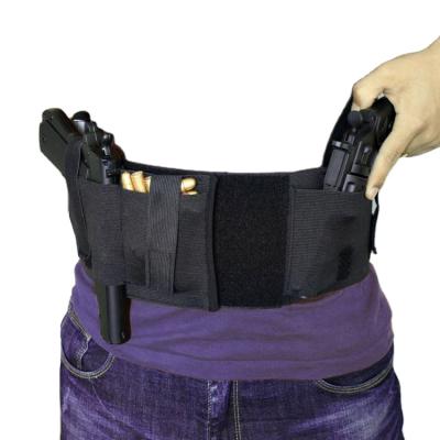 China Comfortable Adjustable Belly Band Tactical Gun Holster Belt Concealed Universal Gun Holster for sale