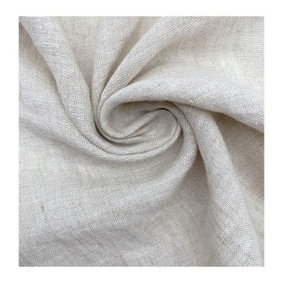 China QUICK DRY new product pure linen sand wash fabric 14s*14s thinner 135GSM for dress 100 linen fabric for sale