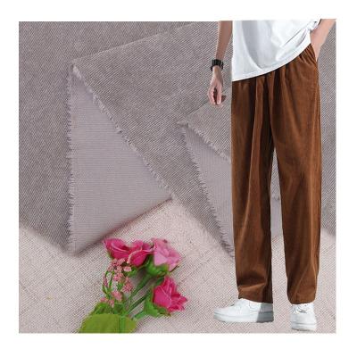 China High Quality 28W Thin Stripe Stretch Polyester Nylon Corduroy Shrink-Resistant For Pants Home Textile Fabric for sale