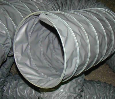 China PVC coated polyester fabric and helix steel wire nylon fabric extracting flexible air duct pipe tube pipe for sale