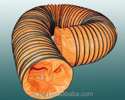 China Ships Warship Ships Manufacturing Explosion Proof Cloth PVC Tube Warship Tunnel Furniture Ventilation Pipe Nylon Flexible Telescopic Air Duct for sale