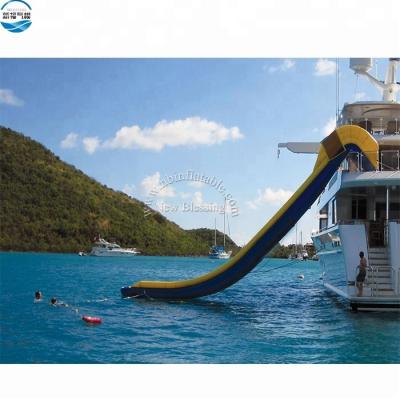 China High Quality Inflatable Fun Yacht Slide, Inflatable Trampoline Floating Water Slide On Pool For Boat for sale