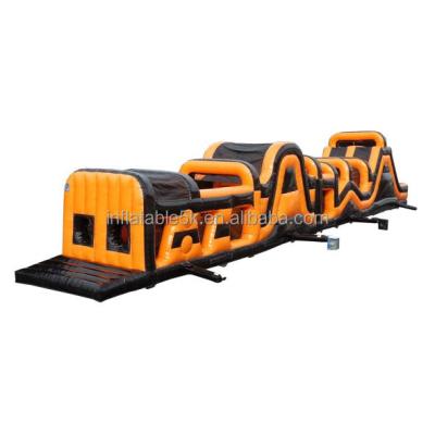 China Teenage PVC Commercial 80ft Inflatable Assault Obstacle Course For Sale for sale