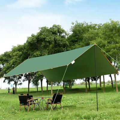 China Straight Tie Type Amazon Picnic Sunshade Shelter Rain Fly Tent Tarp Outdoor Camping Nylon Tarp Nylon Tarp In Stock for sale