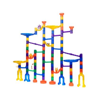 China DIY Pretty Coast 122 PCS Educational Toys Marble Running Game Track Marble Run Game For Kids Play for sale