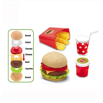 China 2021 high quality and cheap popular indoor pretend play fast food kitchen toys set for boys and girls for sale