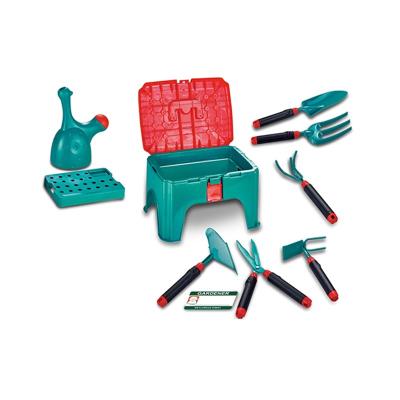 China 18 Pcs ABS Plastic Popular Plastic Gardening Tool Kits With Watering Can For Kids Outdoor Play for sale